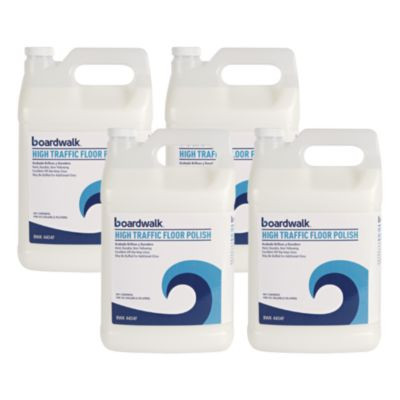 High Traffic Floor Polish, Apply 3 To 5 Coats Per Application, 1 Gal Bottle, 4/Carton