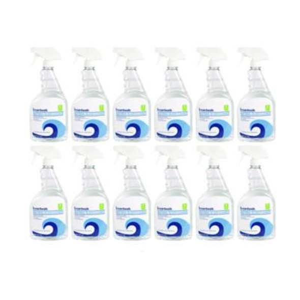 Natural Glass Cleaner, Unscented, 32 Oz Trigger Spray Bottle, 12/Carton