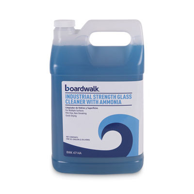 Industrial Strength Glass Cleaner With Ammonia, 1 Gal Bottle, 4/Carton
