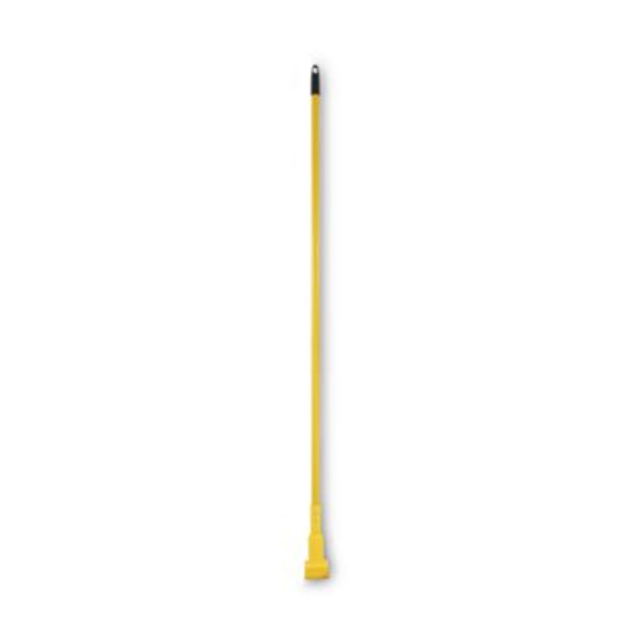 Plastic Jaws Mop Handle For 5" Wide Mop Heads, Aluminum, 1" Dia x 60", Yellow