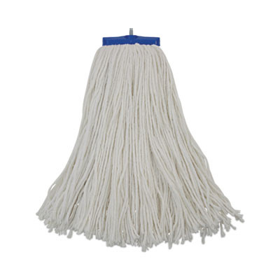 Cut-End Lie-Flat Wet Mop Head, Rayon, 16 Oz, White