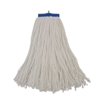 Cut-End Lie-Flat Wet Mop Head, Rayon, 16 Oz, White