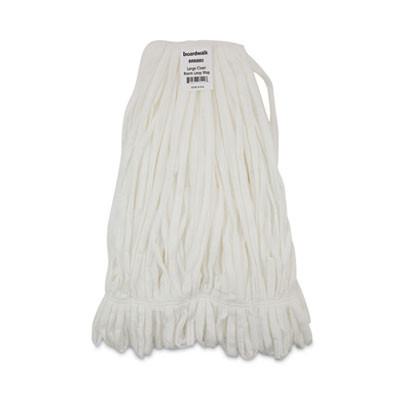 Mop Head, Looped, Enviro Clean With Tailband, Cotton/Synthetic, Large, White, 12/Carton