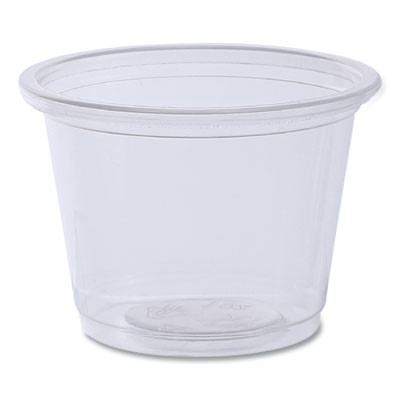 Souffle/Portion Cups, 1 Oz, Plastic, Clear, 125/Sleeves, 20 Sleeves/Carton