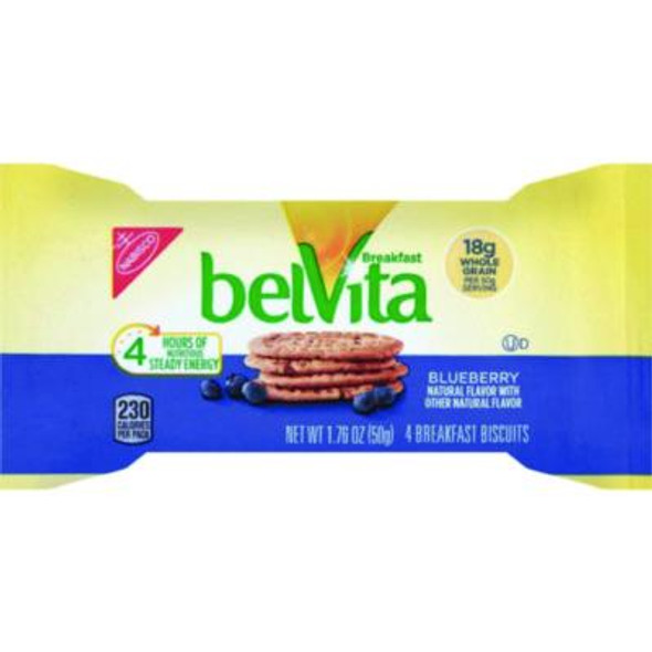 Belvita Breakfast Biscuits, Blueberry, 1.76 Oz Pack, 8/Box