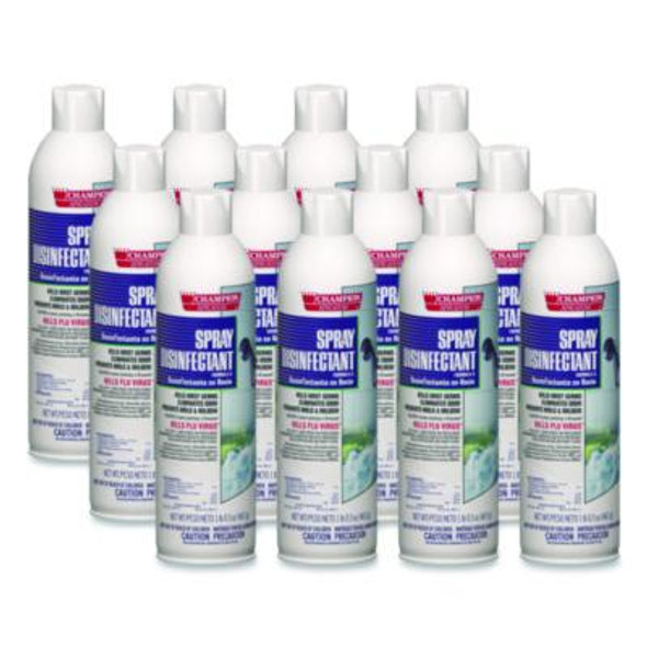 Champion Sprayon Spray Disinfectant, 16.5 Oz Aerosol Spray, 12/Carton