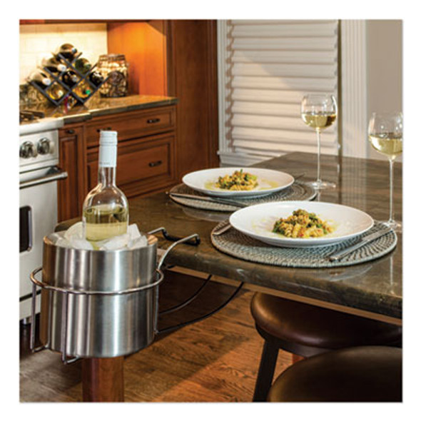 Wine By Your Side, Steel Frame/Red Wine Adapter/Ice Bucket, 161.06 Cu In, Stainless Steel