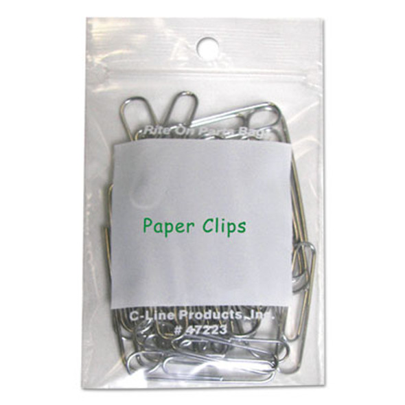 Write-On Poly Bags, 2 Mil, 2" X 3", Clear, 1,000/Carton