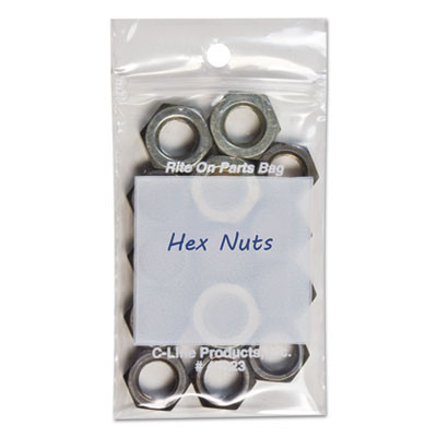 Write-On Poly Bags, 2 Mil, 2" X 3", Clear, 1,000/Carton