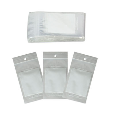 Write-On Poly Bags, 2 Mil, 3" X 5", Clear, 1,000/Carton