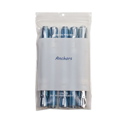Write-On Poly Bags, 2 Mil, 5" X 8", Clear, 1,000/Carton