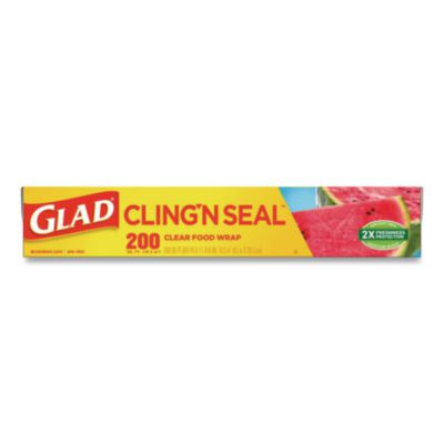 Cling'N Seal Plastic Food Wrap, 200 Sq Ft Roll