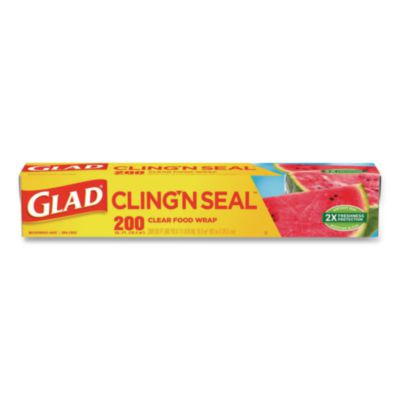 Cling'N Seal Plastic Food Wrap, 200 Sq Ft Roll