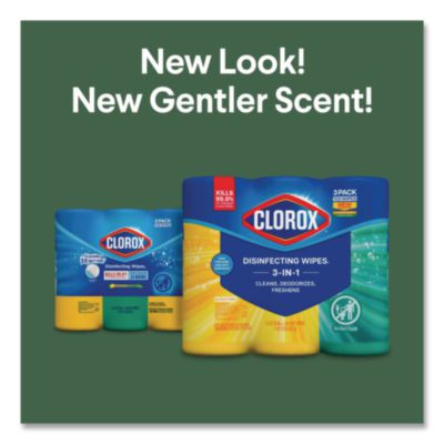 Disinfecting Wipes, Cleaning Wipes, 1-Ply, 7 x 8, Fresh Scent/Citrus Blend, 35/Canister, 3/Pack, 5 Packs/Carton