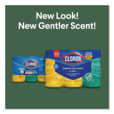 Disinfecting Wipes, Value Pack, Bleach Free Cleaning Wipes, 1-Ply, 7x8, Fresh Scent/Citrus Blend, White, 75/Canister, 3/Pack