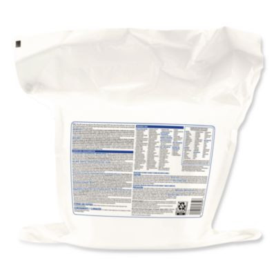 Bleach Germicidal Wipes, 1-Ply, 12 x 12, Unscented, White, 110/Refill, 2 Refills/Carton