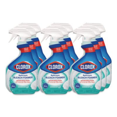 Bathroom Foamer With Bleach, Ocean Mist Scent, 30 Oz Spray Bottle, 9/Carton