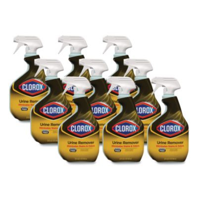 Cloroxpro Urine Remover For Stains And Odors, Clean Floral Scent, 32 Oz Spray Bottle, 9/Carton