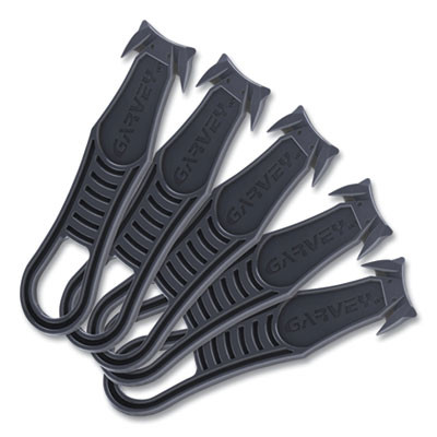 Safety Cutter Box Cutter Knife With Double Shielded Blade, 4" Plastic Handle, Black, 5/Pack