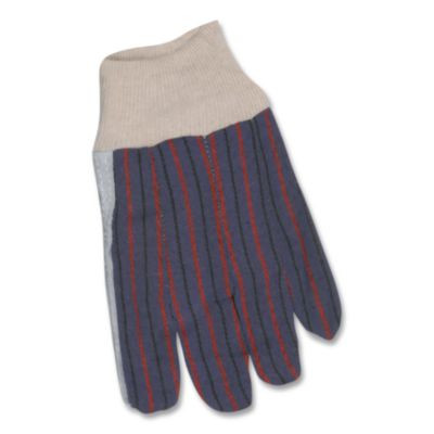 1040 Leather Palm Glove, Clute Cut, Straight Thumb, 11.61" Long, Large, Gray/White, 12 Pairs