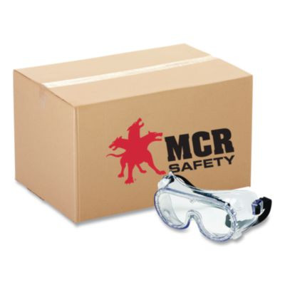 Chemical-Splash Goggles, Indirect Venting, Otg, Clear Lens, Clear Frame, 36/Box