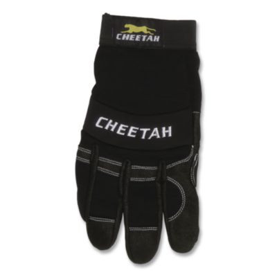 Cheetah 935Ch Gloves, En388: 2X21, 10" Long, Small, Black, Pair