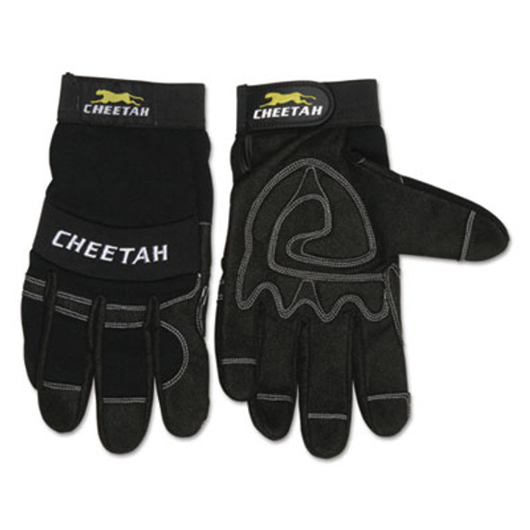 Cheetah 935Ch Gloves, En388: 2X21, 10" Long, X-Large, Black, Pair
