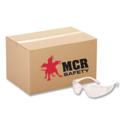 Checklite Safety Glasses, Frameless, Clear Single Lens, 12/Box