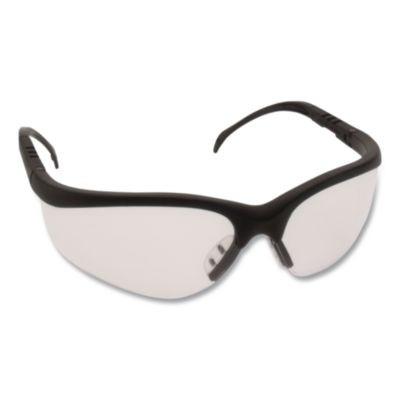 Klondike Magnifier Safety Glasses, 1.5+ Diopter, Black Half Frame, Clear Dual Lens