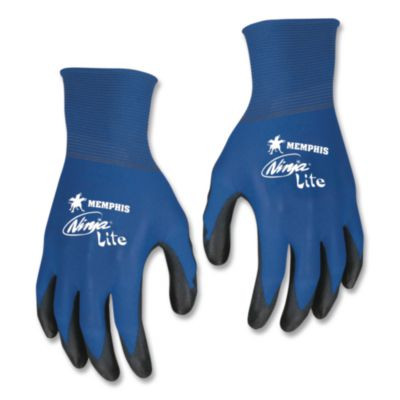 Ultra Tech Tactile Dexterity Work Gloves, En388: 4131, Large, Blue/Black, 12 Pairs