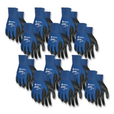 Ultra Tech Tactile Dexterity Work Gloves, En388: 4131, Medium, Blue/Black, 12 Pairs