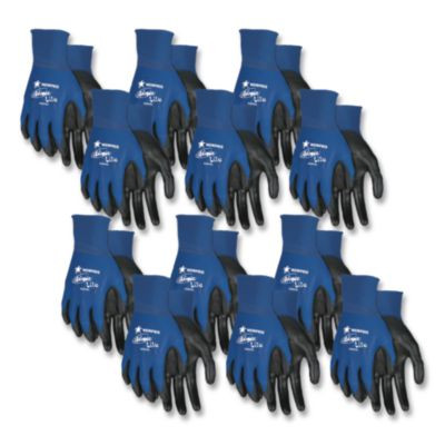 Ultra Tech Tactile Dexterity Work Gloves, En388: 4131, Small, Blue/Black, 12 Pairs