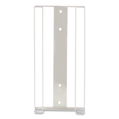 Wire Wall-Mount Glove Box Holder, 4-Box, Horizontal, Stainless Steel, White, 11 x 4 x 22