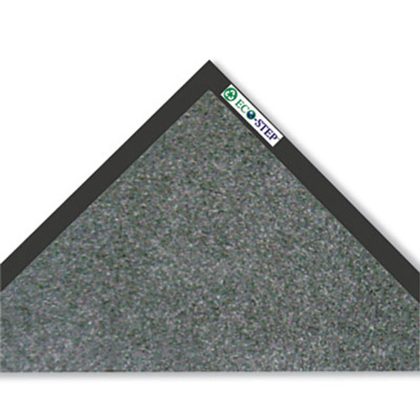 Ecostep Wiper Mat, Rectangular, Charcoal Gray Cut Pile Surface, 36" x 10 Ft