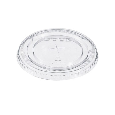 Straw-Slot Cold Cup Lids, Fits 9 Oz To 20 Oz Cold Cups, Plastic, Clear, 100/Pack