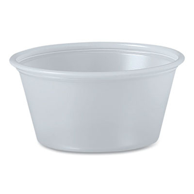 Polystyrene Portion Cups, 2 Oz, Plastic, Translucent, 250/Bag, 10 Bags/Carton