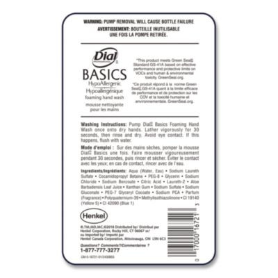 Basics Hypoallergenic Foaming Hand Wash Refill For Fit Touch Free Dispenser, Honeysuckle Scent, 1 L