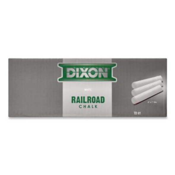 Railroad Crayon Chalk, 4" x 1" Diameter, White, 72/Box