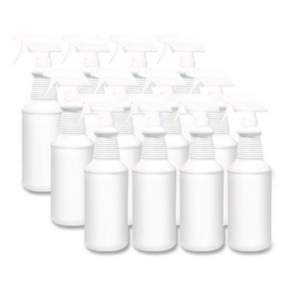 Water Only Spray Bottle, 32 Oz, White, 12/Carton