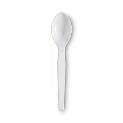 Plastic Cutlery, Heavyweight Spoon, White, 100/Box, 10 Boxes/Carton