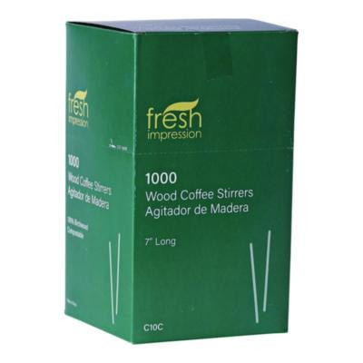 Wooden Stir Sticks, 7", 1,000/Pack, 10 Packs/Carton