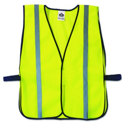 Glowear 8020Hl Safety Vest, Polyester Mesh, Hook Closure, One Size Fit All, Lime