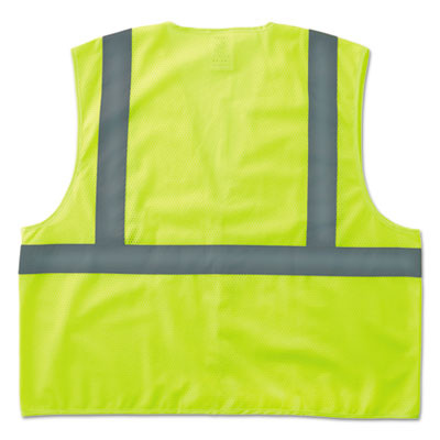Glowear 8205Hl Type R Class 2 Super Econo Mesh Safety Vest, Polyester, Large To X-Large, Lime