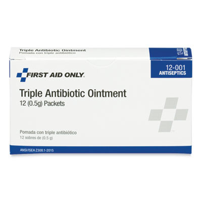 First Aid Kit Refill Triple Antibiotic Ointment, Packet, 12/Box