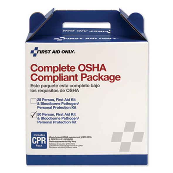 First Aid Kit For 50 People, 229 Pieces, Ansi/Osha Compliant, Plastic Case