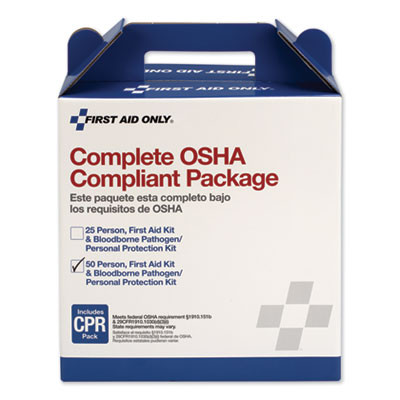 First Aid Kit For 50 People, 229 Pieces, Ansi/Osha Compliant, Plastic Case