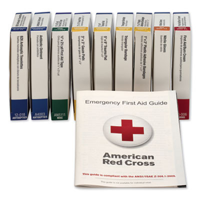 Ansi Compliant First Aid Kit Refill For 10 Unit First Aid Kit, 65 Pieces