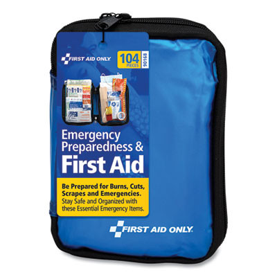 Soft-Sided First Aid And Emergency Kit, 104 Pieces, Soft Fabric Case