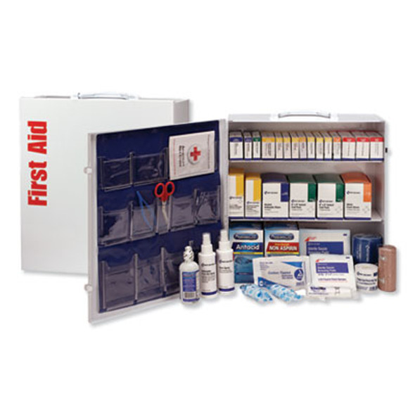 Industrial First Aid Kit, 100 People, 676 Pieces, Metal Case