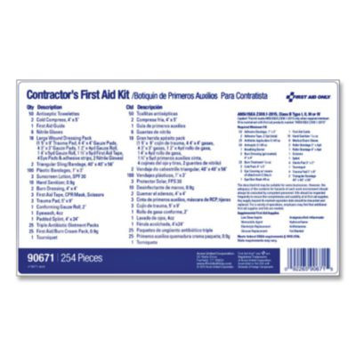 Contractor Ansi Class B First Aid Kit For 50 People, 254 Pieces, Metal Case